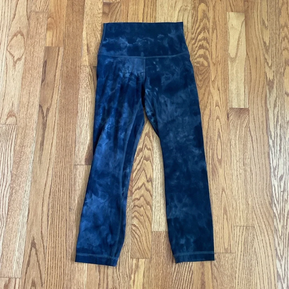 Lululemon Align Crop 21" *Diamond Dye Diamond Dye Asphalt Grey True Navy Size 2 - Picture 4 of 14